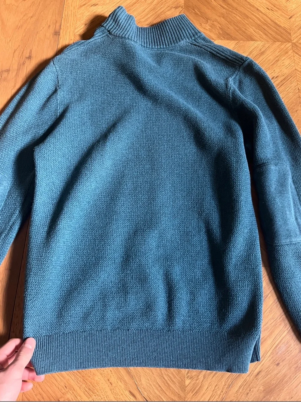 Men's Teal Quarter-Zip Sweater